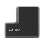 Keyboard enter key with load text